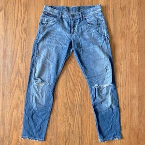 GOLDSIGN Low-rise Straight Leg Jeans